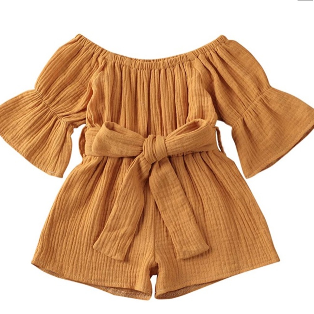 Mustard Romper with belt